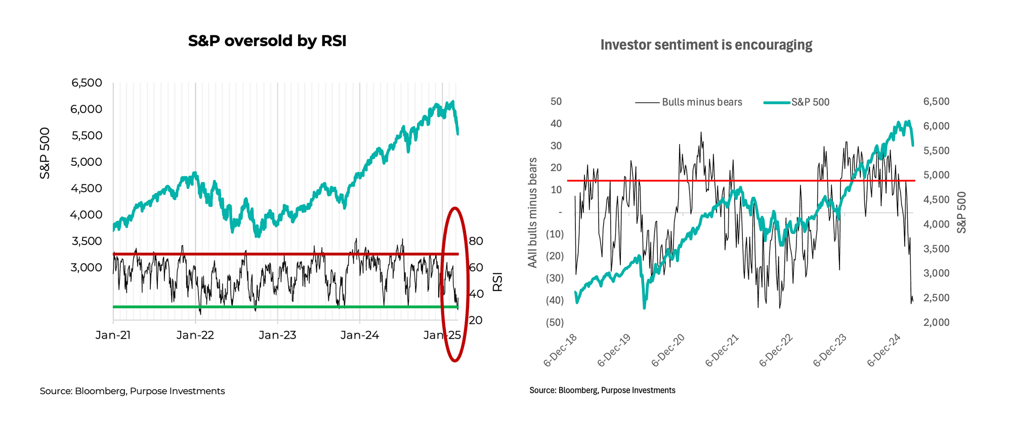 S&P oversold; Investor sentiment encouraging