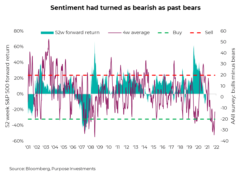 Sentiment had turned as bearish as past bears