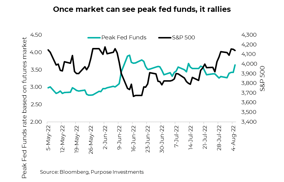 Once market can see peak fed funds, it rallies